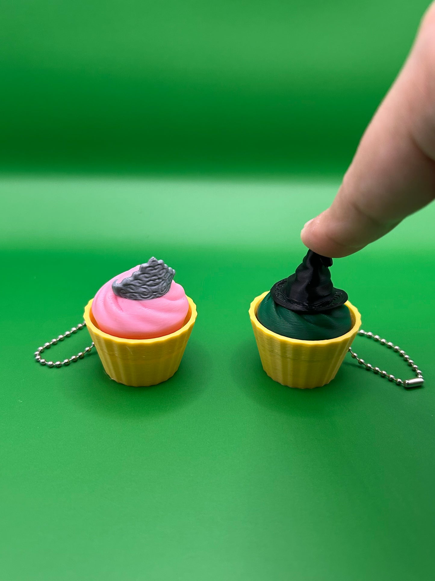 Wicked good and bad 3D printed cupcake fidget clicker combo