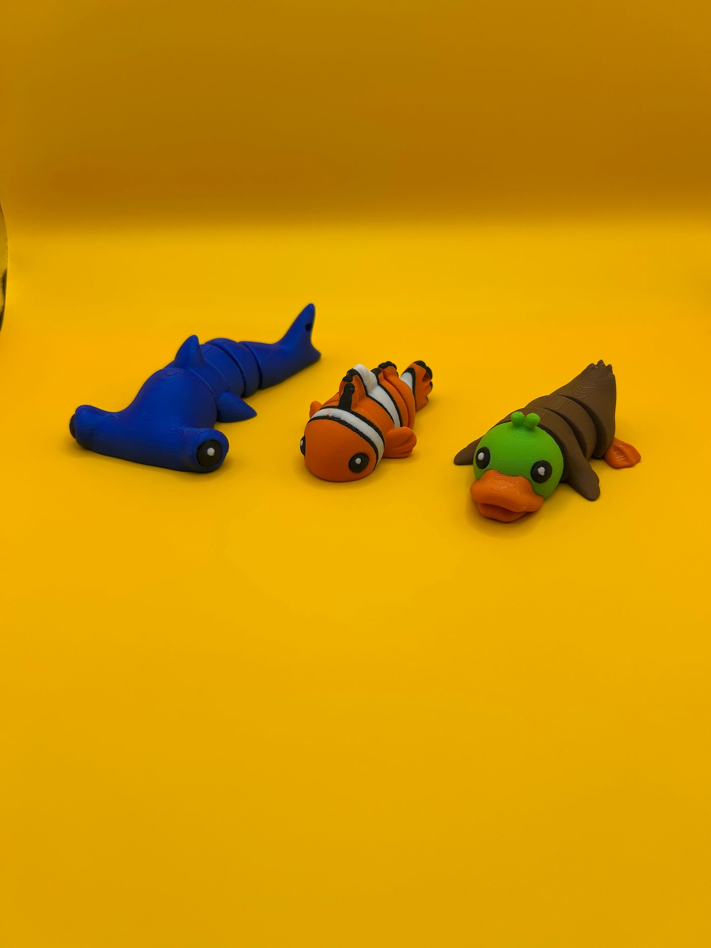 Water creatures articulated keychains or magnets