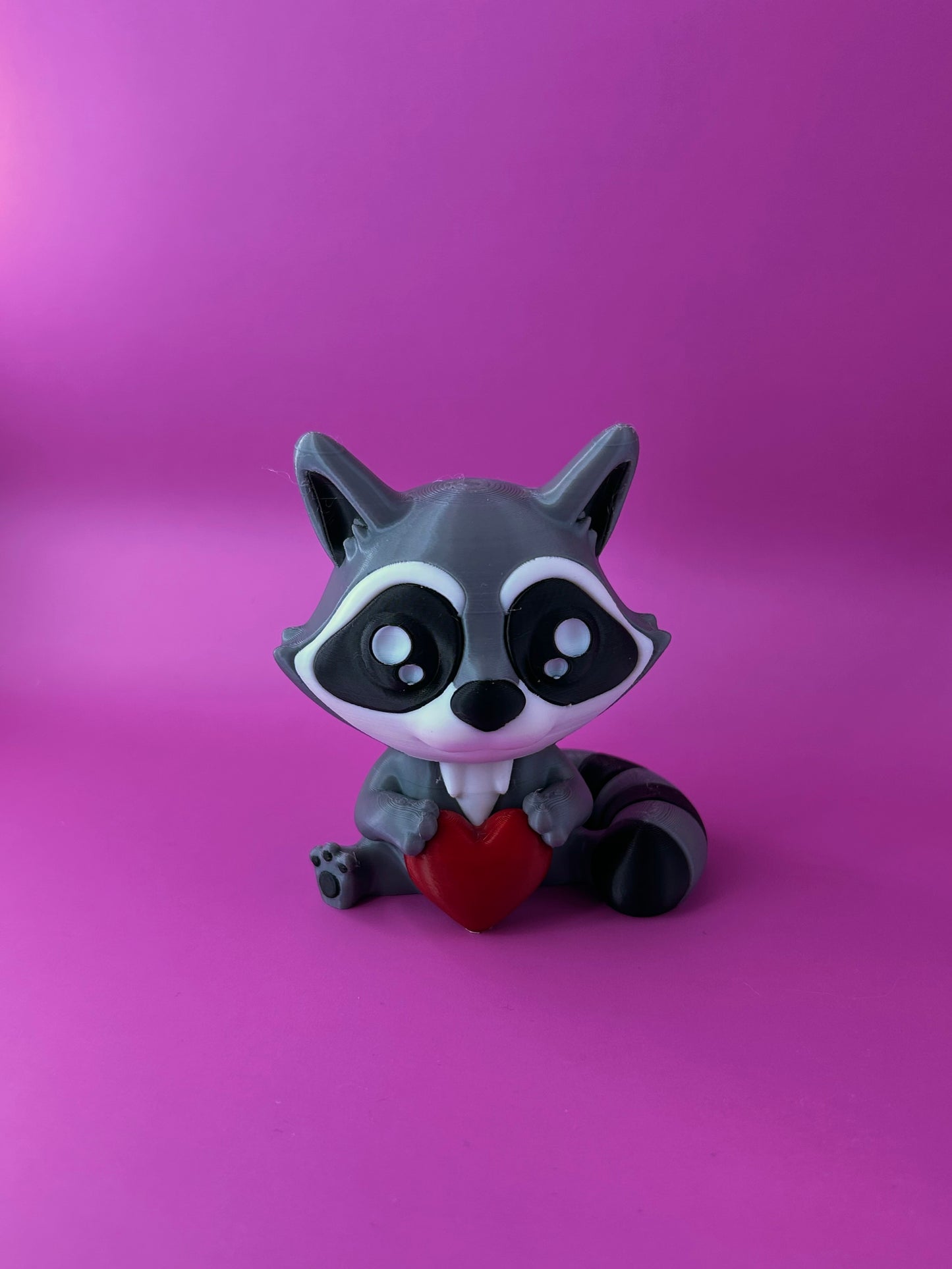 Large raccoon fidget clicker keychain